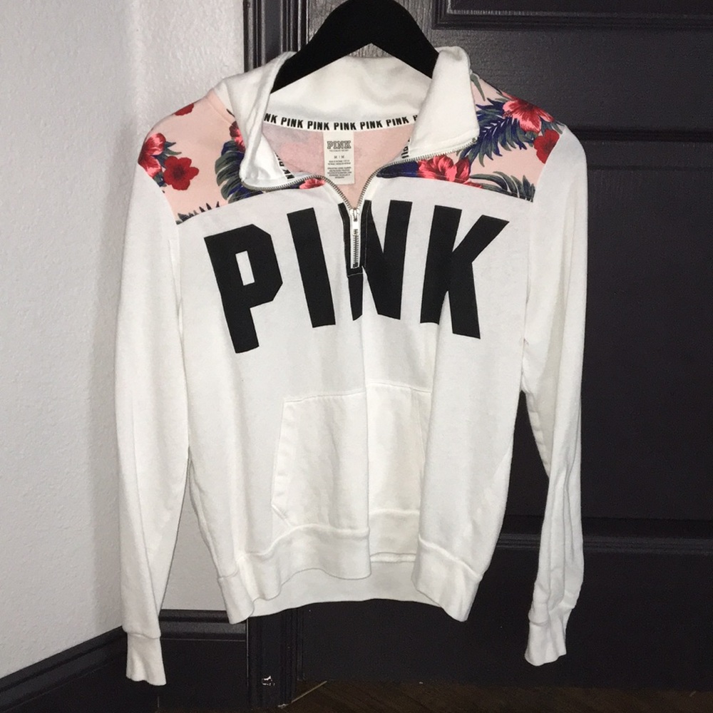 PINK quarter zip pullover